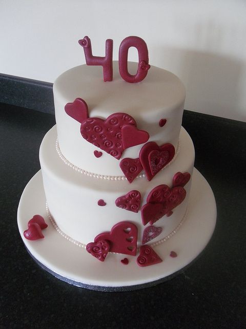 40th Wedding Anniversary Cake 40th Wedding Anniversary Cake