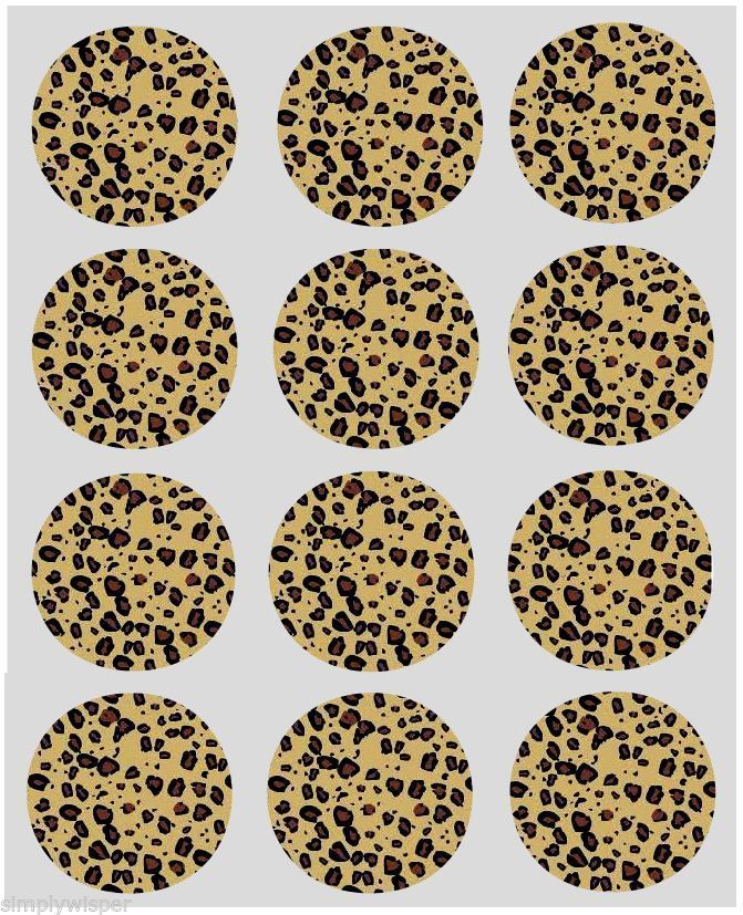 Cheetah Print Cupcake Toppers - exiladodemarilia