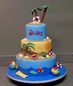 Beach Theme Cake Beach Theme Cake