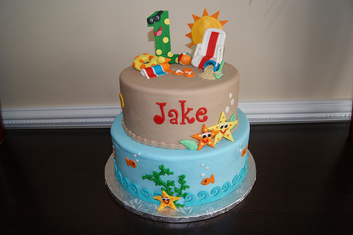 Beach Themed Birthday Cake Beach Themed Birthday Cake