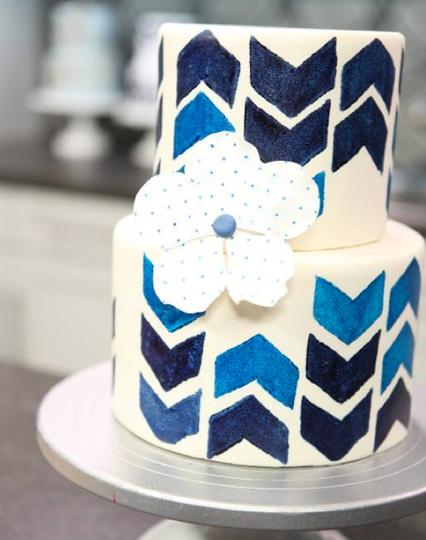 Chevron Decorated Cakes Chevron Decorated Cakes