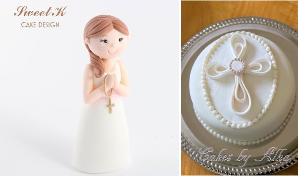 Communion Girl Cake Topper Communion Girl Cake Topper