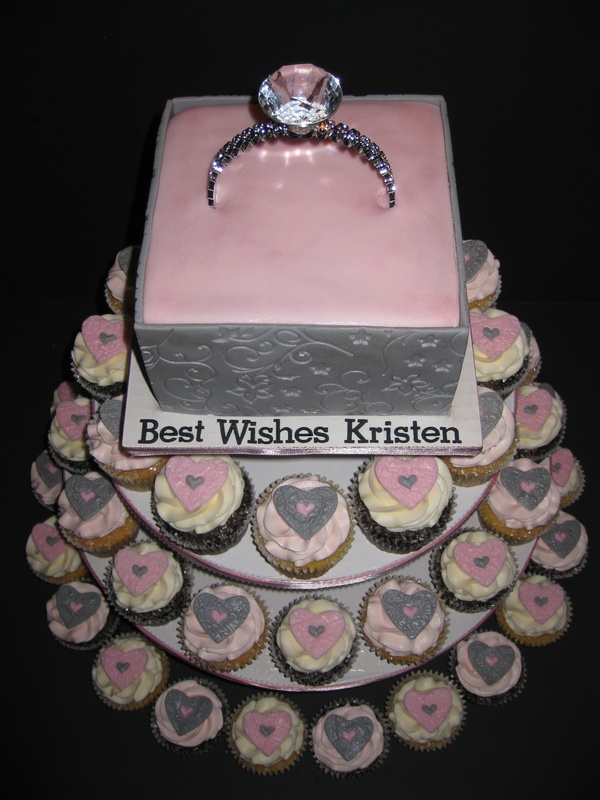 Engagement Ring Cupcake Cake