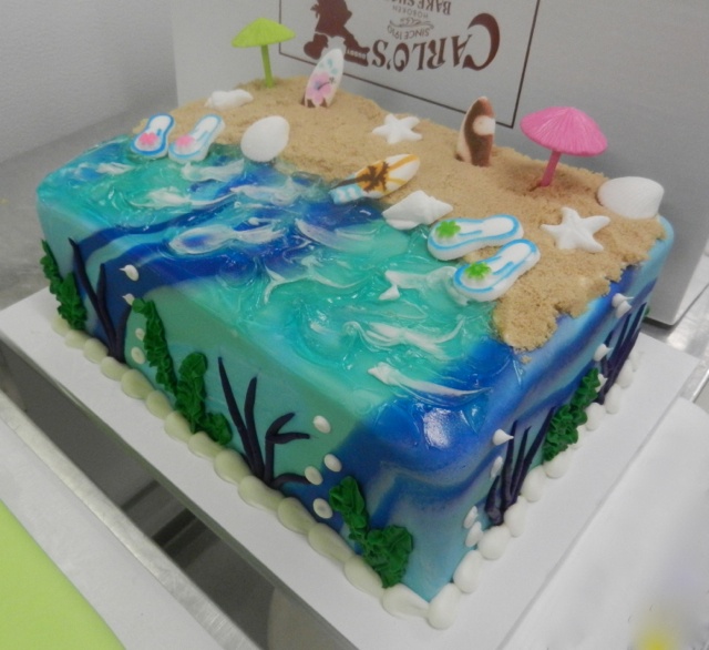 Fondant Beach Cake Fondant Beach Cake