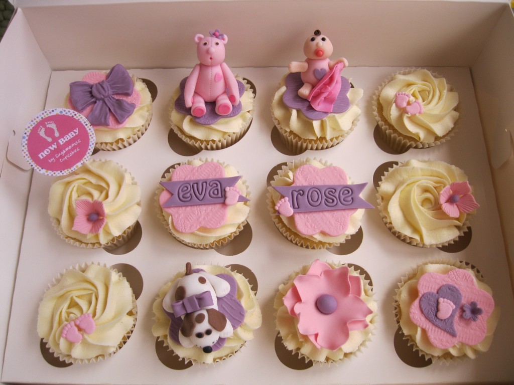 Girl Baby Shower Cupcake Decorations