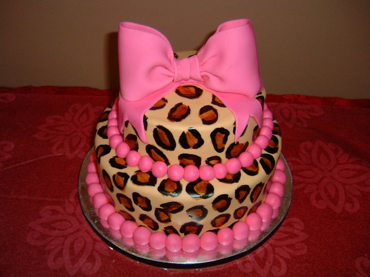 Leopard Birthday Cake