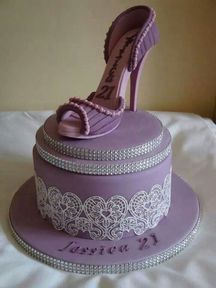 Pic of Purple High Heel Shoe Birthday Cake Pic of Purple High Heel Shoe Birthday Cake