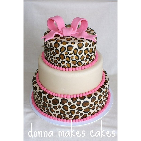 Pink Animal Print Cake