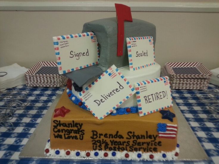 Post Office Retirement Cake Post Office Retirement Cake