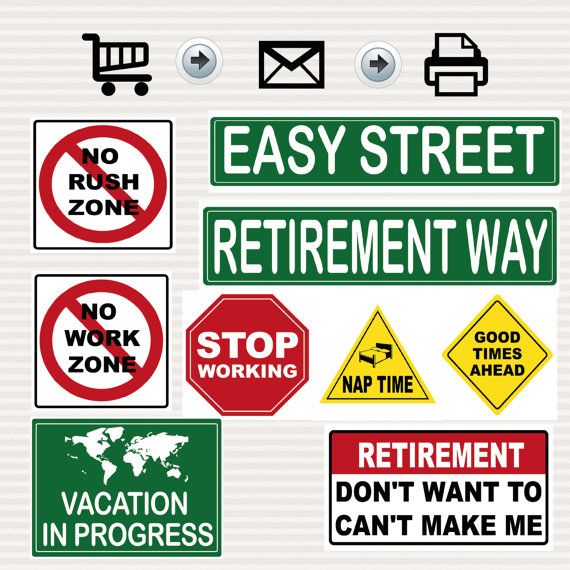 Retirement Road Signs Printable Retirement Road Signs Printable
