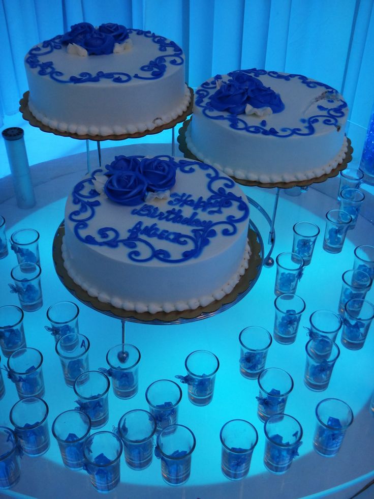 Royal Blue and White Birthday Cakes Royal Blue and White Birthday Cakes