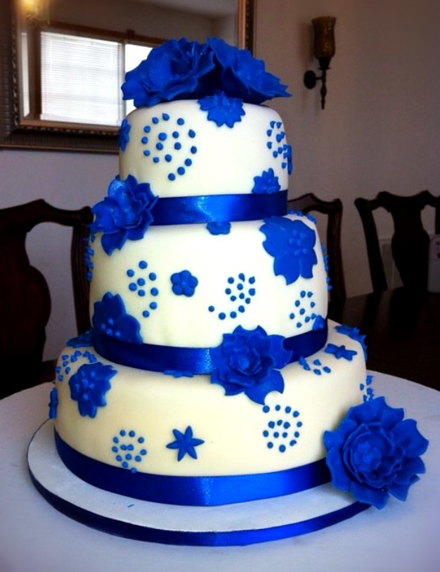 Royal Blue Wedding Cake Royal Blue Wedding Cake
