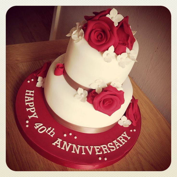 Ruby Wedding Anniversary Cake Ruby Wedding Anniversary Cake