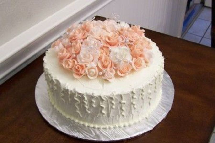 Single Layer Wedding Cake Single Layer Wedding Cake