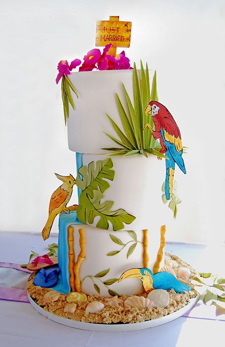 Tropical Wedding Cake