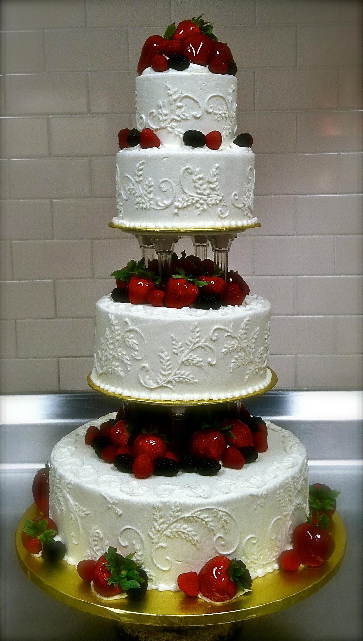 Wedding Cake with Fresh Fruit