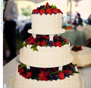 Wedding Cake with Fresh Fruit