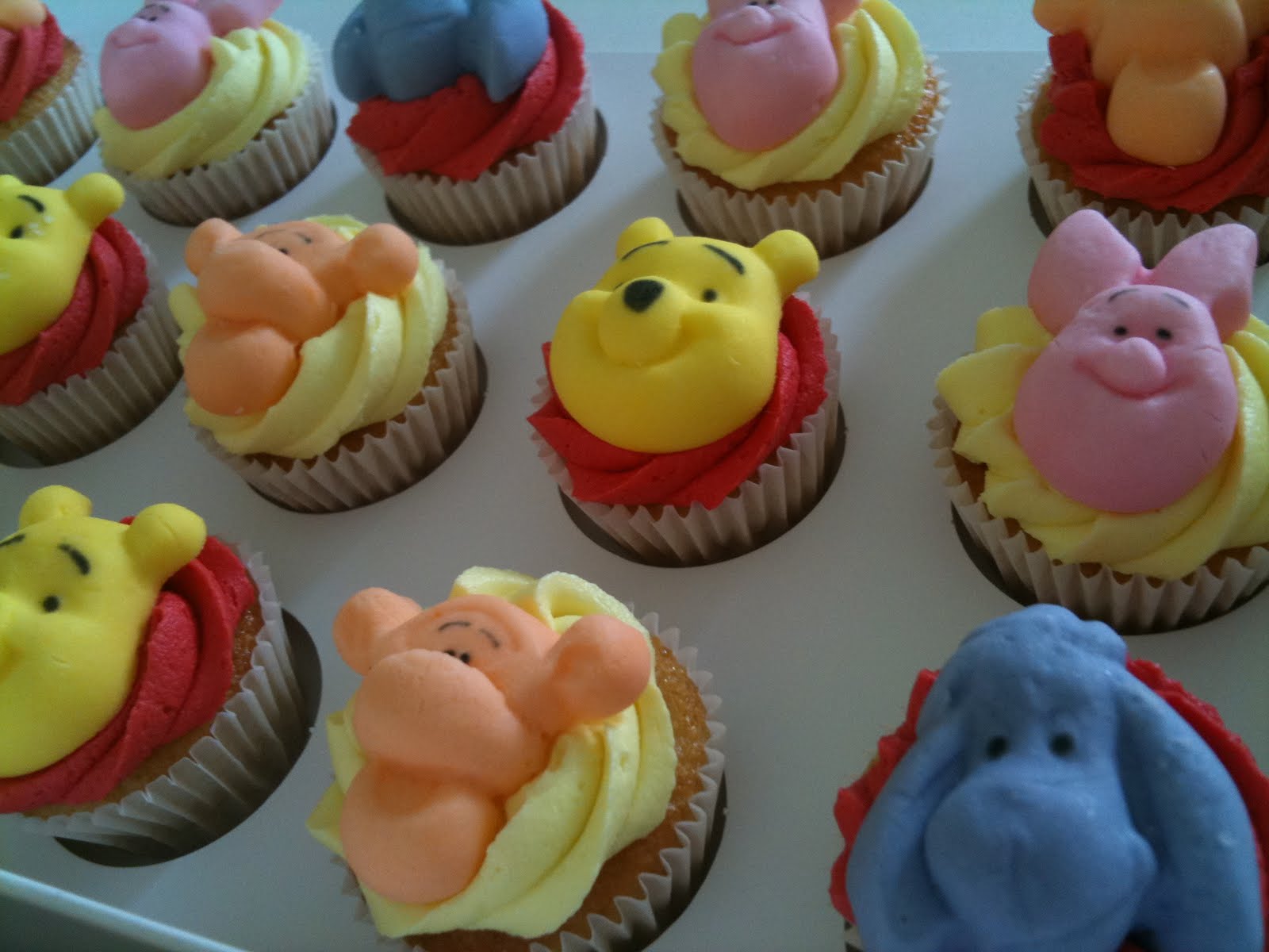 Winnie the Pooh Baby Shower Cake and Cupcakes