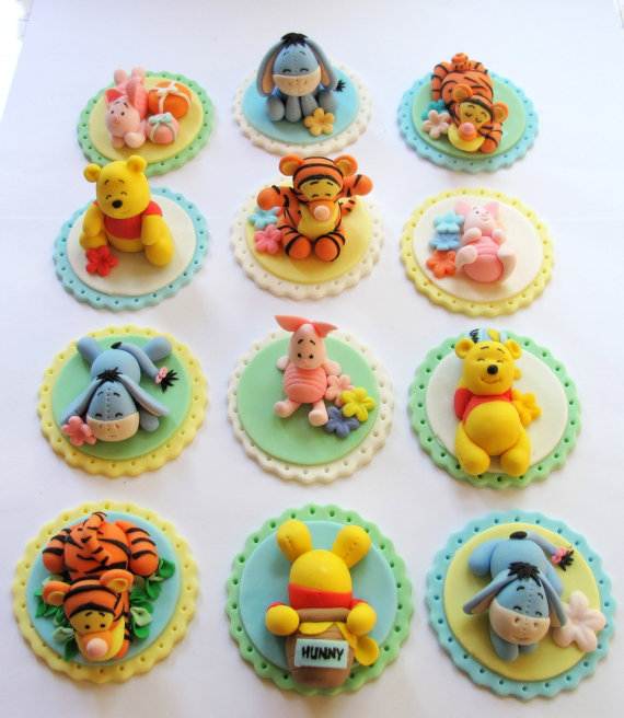 Winnie the Pooh Cupcake Cake Decorations