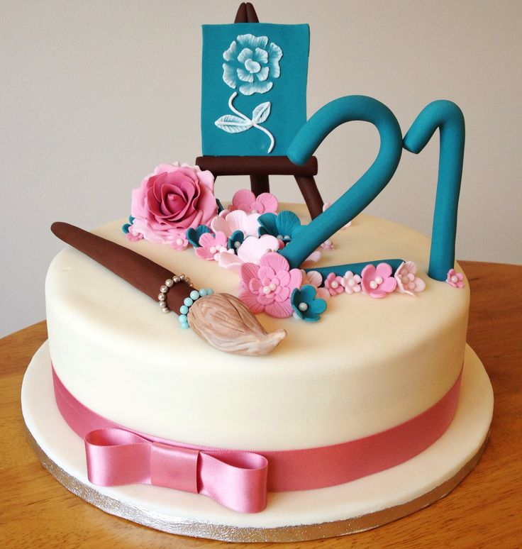 With Brush Embroidery Cake With Brush Embroidery Cake