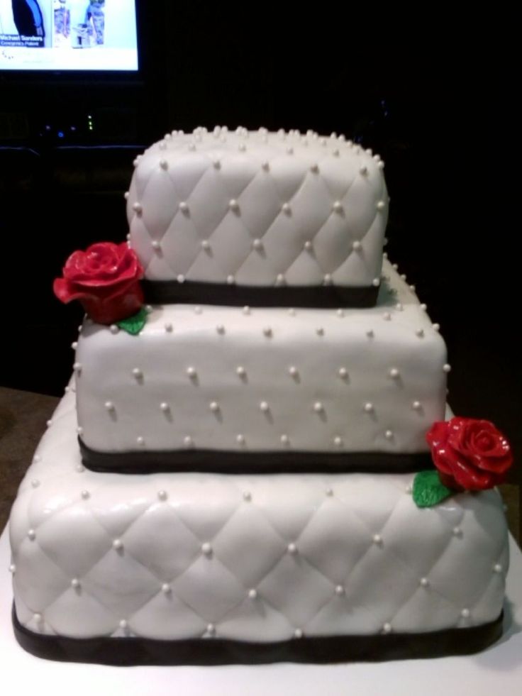 3 Tier Square Wedding Cake 3 Tier Square Wedding Cake