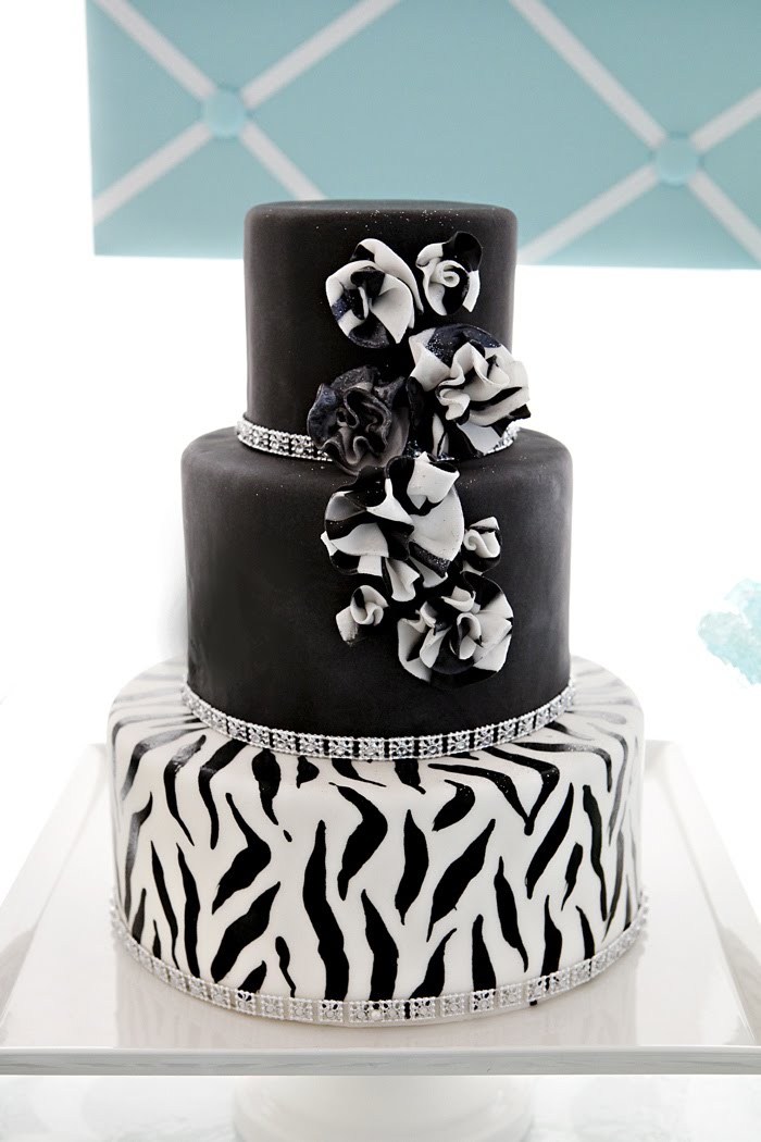 Black and White Zebra Cake