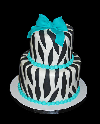 10 Photos of Blue And White Zebra Print Cakes