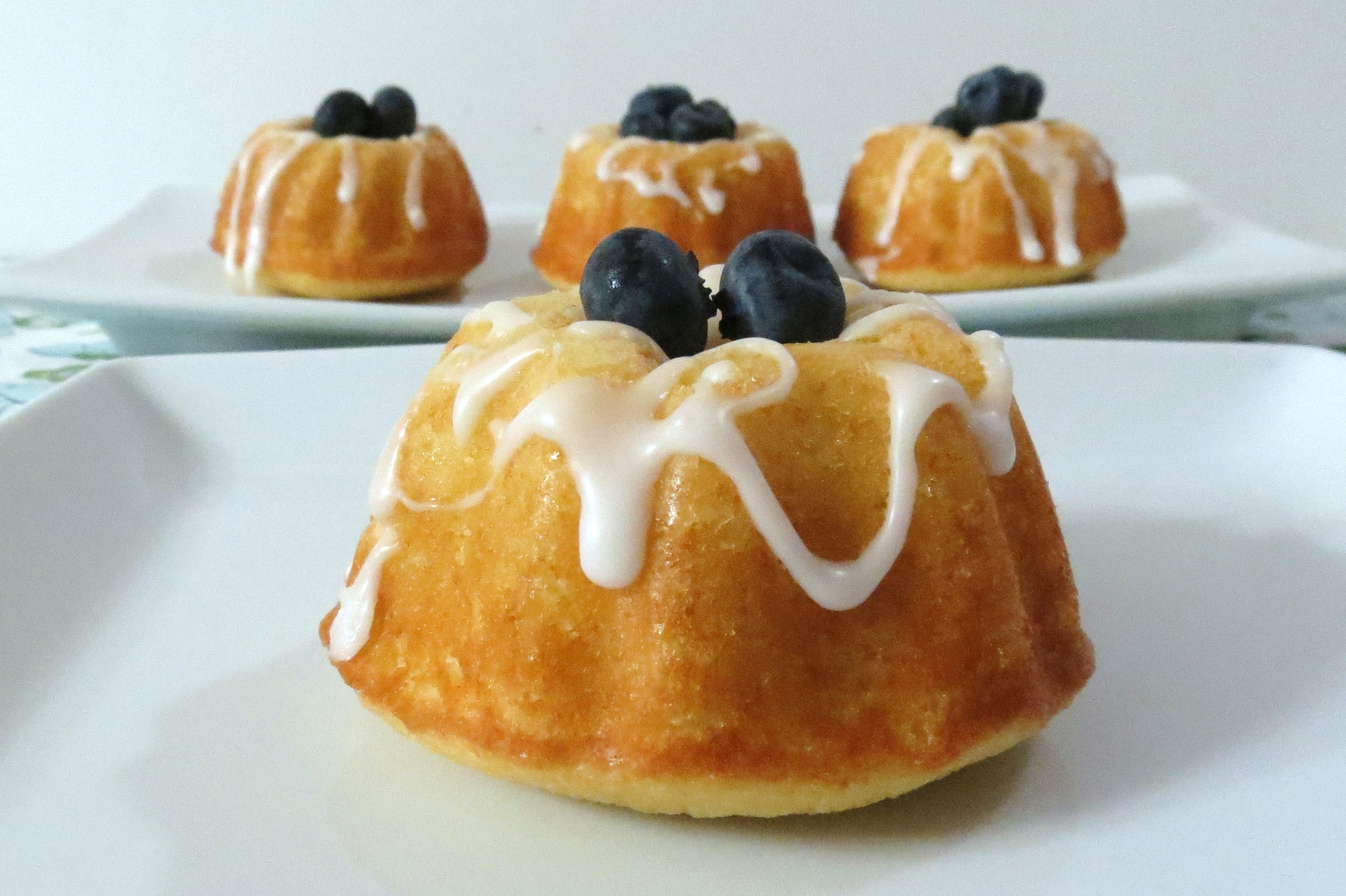 Blueberry Lemon Mini Bundt Cakes