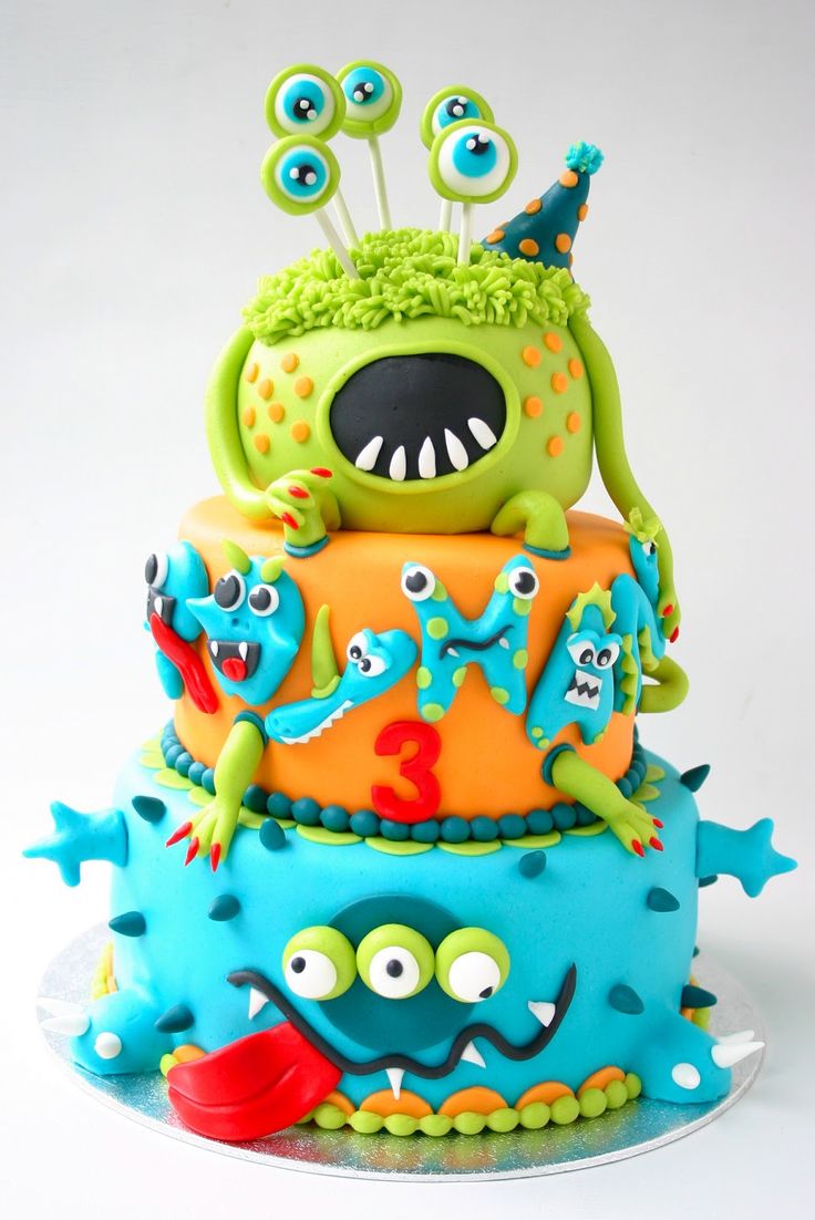 Boy Monster Birthday Cake Boy Monster Birthday Cake