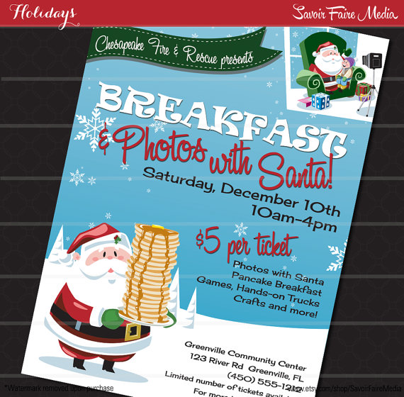 Breakfast with Santa Flyer Breakfast with Santa Flyer