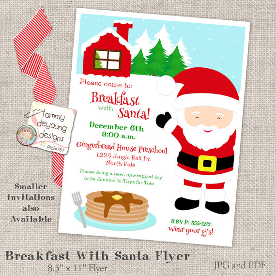 Breakfast with Santa Flyer Breakfast with Santa Flyer