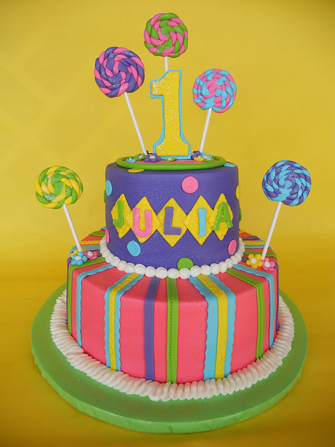 Candy Themed 1st Birthday Cake