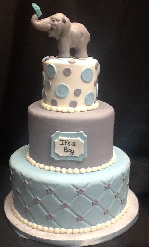 Elephant Baby Shower Cake