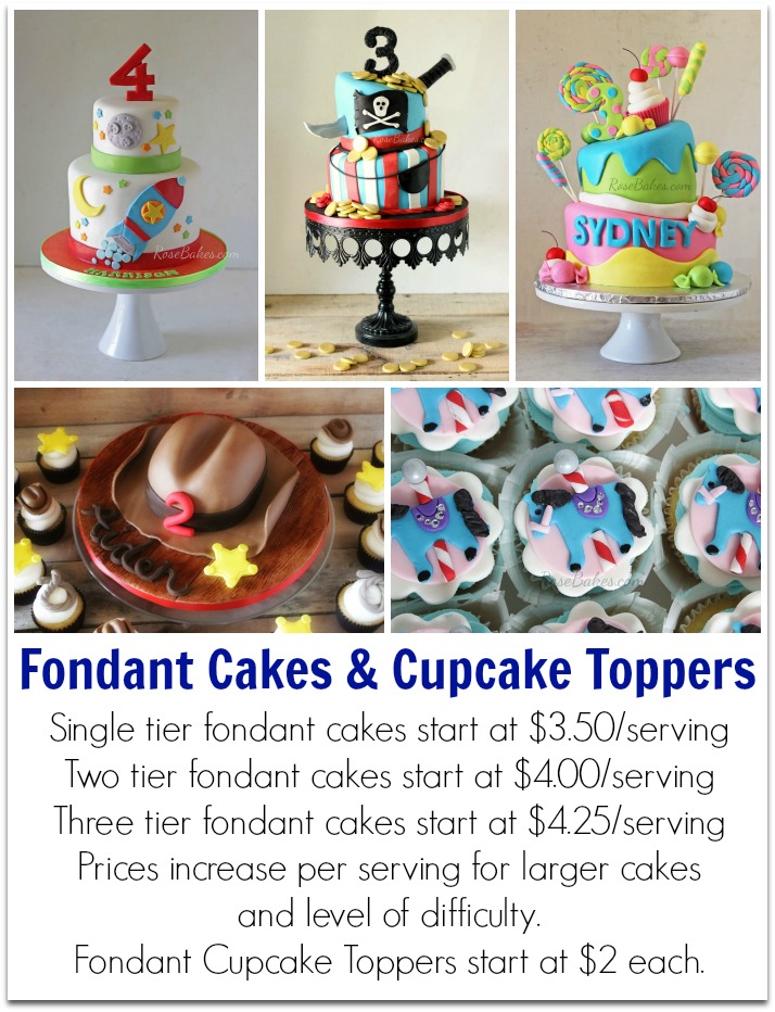 Fondant Cake Price List Fondant Cake Price List