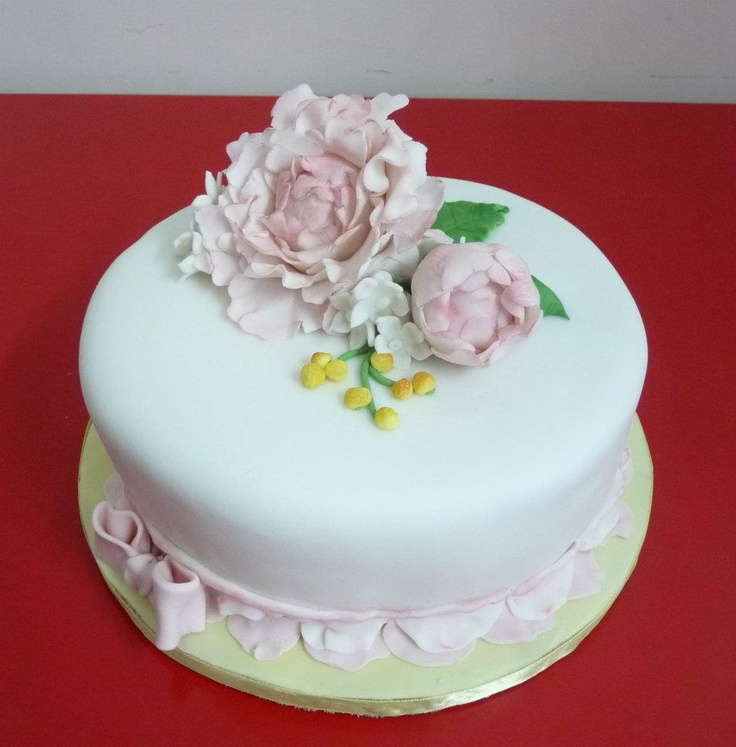 Fondant Flower Cake Fondant Flower Cake