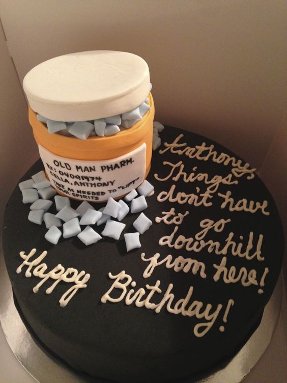 Funny 40th Birthday Cake for Man