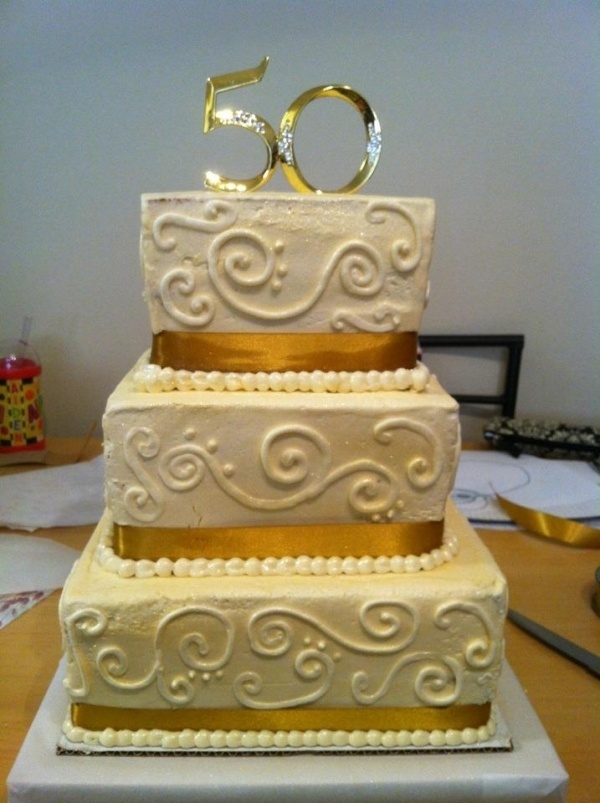 Golden Anniversary Cake Golden Anniversary Cake
