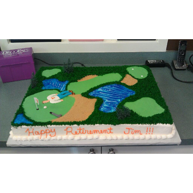 Golf Retirement Cake Golf Retirement Cake