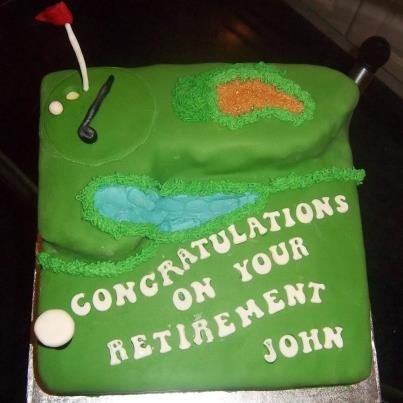 Golf Retirement Cake Golf Retirement Cake