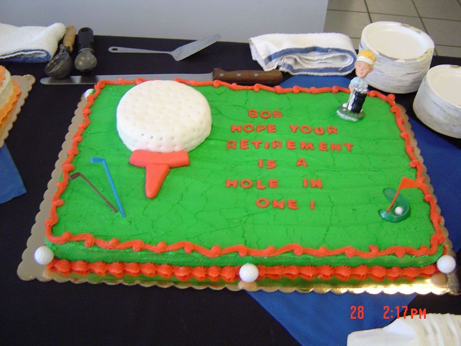 Golf Themed Retirement Cake Golf Themed Retirement Cake
