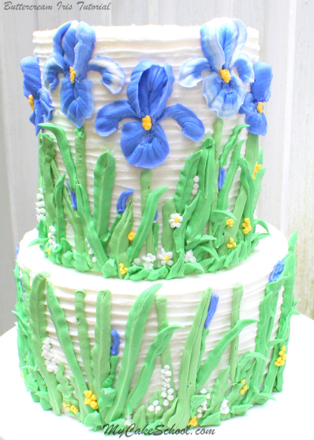 Iris Cake Images Buttercream