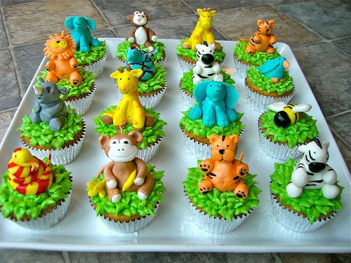 Jungle Animal Cupcakes Jungle Animal Cupcakes