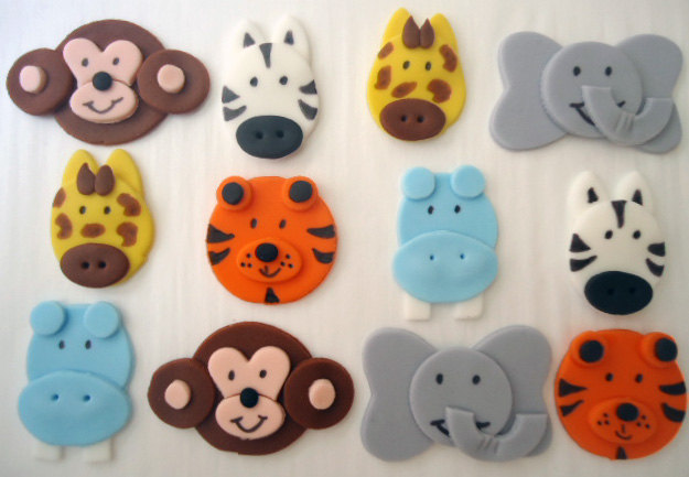 Jungle Animals Edible Cupcake Toppers Jungle Animals Edible Cupcake Toppers