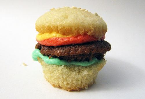 Mini Burger Cupcakes Mini Burger Cupcakes