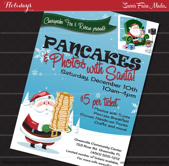 10 Photos of Pancakes With Santa Flyer 10 Photos of Pancakes With Santa Flyer