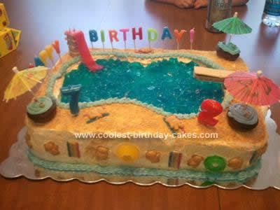 Pool Party Birthday Cake