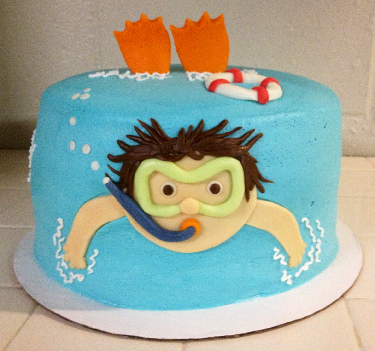 Pool Party Birthday Cake