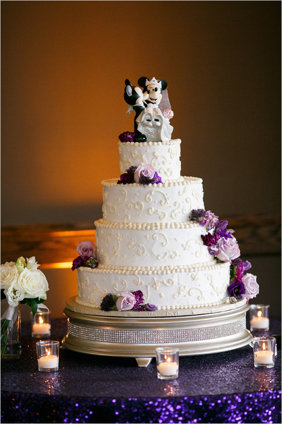 Purple and Gold Wedding Cake Purple and Gold Wedding Cake