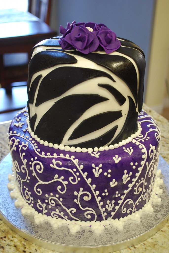 Purple Animal Print Cake
