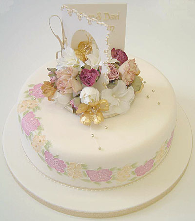 Round Anniversary Cakes Round Anniversary Cakes